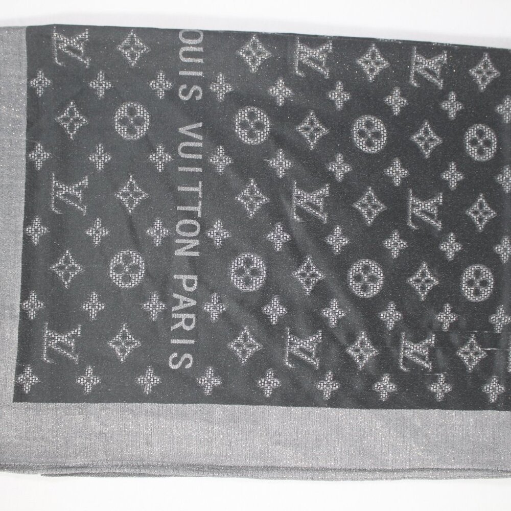 Louis Vuitton Stole Shawl Wrap 60% Wool 40% Acrylic Multicolor Used - Picture 2 of 7